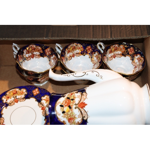 370 - Royal Albert 'Heirloom' pattern tea and coffee sets to include, teapot, six tea cup trios, milk jug ... 