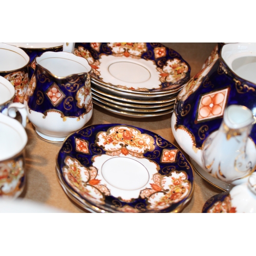 370 - Royal Albert 'Heirloom' pattern tea and coffee sets to include, teapot, six tea cup trios, milk jug ... 