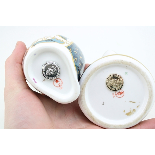 38 - Royal Crown Derby paperweight to include a frog, with gold stopper, together with a penguin with chi... 