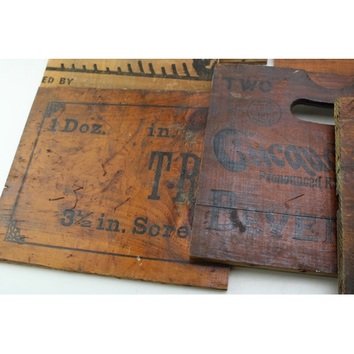 409 - A collection of advertising packing crate ends to include Pine Spring Water, Clicquot Club Beverages... 
