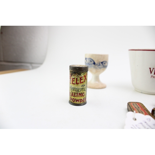 411 - Advertising collectables to include, Beefex cup, La Santa Par Viandox cup, Bacon, Stickney & Co's Ea... 