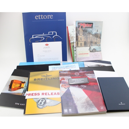 421 - A Collection of Limited Edition Sports car Books & Brochures including Bugatti Veyron Maserati Grant... 