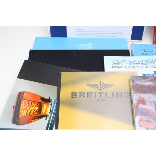 421 - A Collection of Limited Edition Sports car Books & Brochures including Bugatti Veyron Maserati Grant... 