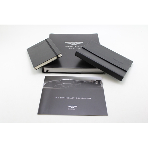 426 - Bentley Moleskine lined Notepad with black leather branded cover, Bentley, The Story hardcover book,... 
