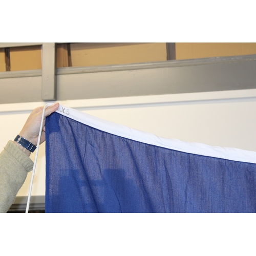 433 - Large Rolls Royce Bentley dealership flag appliquéd logos in white with boarders stitched in white, ... 