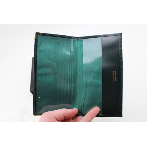 435 - Bentley Dealer Conference 2008 leather folder with wood samples 'With Compliments of the Bentley Woo... 