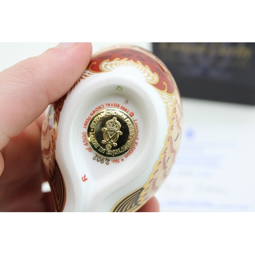 44 - Royal Crown Derby paperweight, Partridge, number 2,902 of a limited edition of 4,500, gold stopper a... 