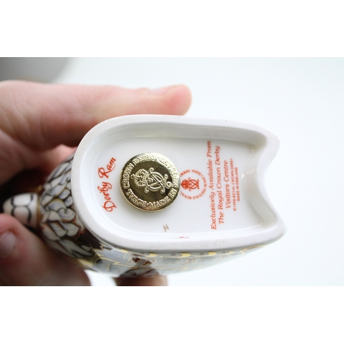 45 - Royal Crown Derby paperweight, Derby Ram, 7cm high, exclusively available from The Royal Crown Derby... 