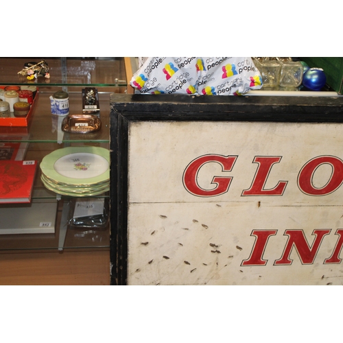 450 - A Large Wooden Pub Sign The Globe Marston Ales 1960s possibly The Globe Tamworth
