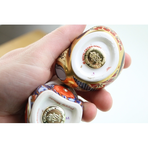 46 - A Royal Crown Derby paperweight, Collectors Guild Exclusive Poppy Mouse, 9cm, gold stopper and red p... 