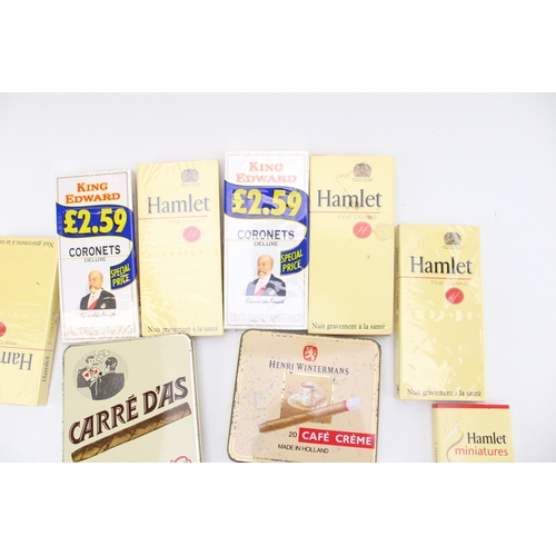 461 - A collection of cigars to include Hamlet, Kind Edward, Cafe Creme and other similar examples, (Qty).