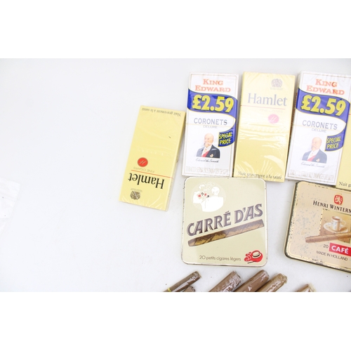 461 - A collection of cigars to include Hamlet, Kind Edward, Cafe Creme and other similar examples, (Qty).