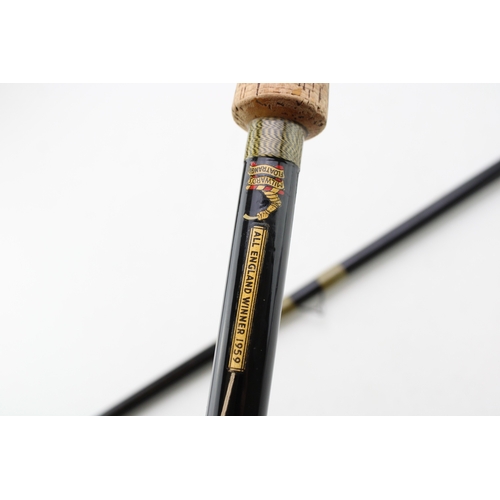 464 - Milwards 'Floathanger' split cane fishing rod, together with another example by 'Harrod's and Co Lon... 