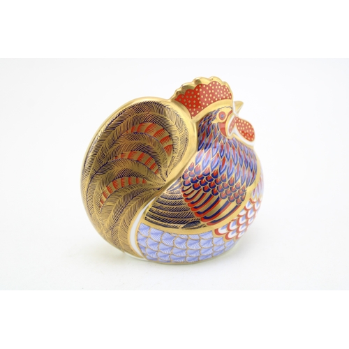 47 - Royal Crown Derby paperweight, Cockerel, 9.5cm high, date code for 1992 (LV), gold stopper, Royal Cr... 