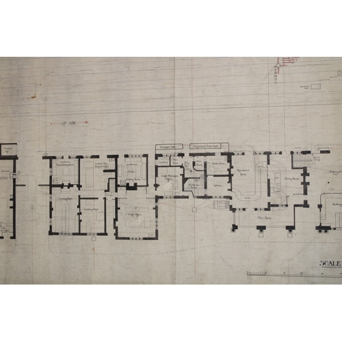 478 - Antique railway plan map, North Staffordshire Railway, Ground Floor Plan of Stoke-on-Trent Station t... 