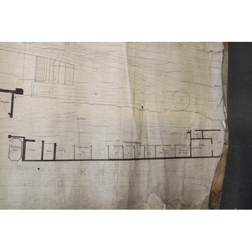 478 - Antique railway plan map, North Staffordshire Railway, Ground Floor Plan of Stoke-on-Trent Station t... 