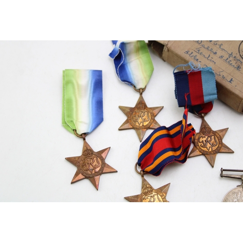 483 - A collection of World War Two medals to include two Atlantic Stars, The Burma Star, The 1939-45 Star... 