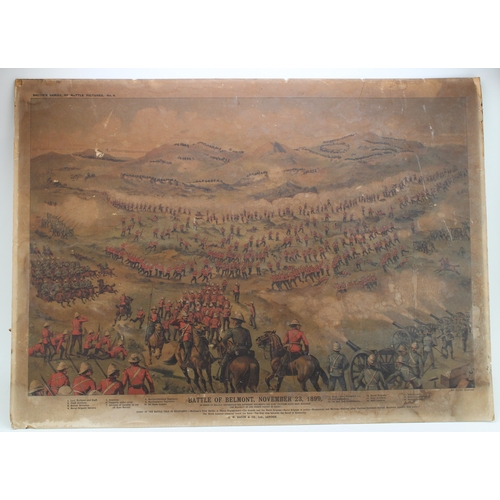 487 - Battle of Belmont, November 23, 1889 unframed print on card by Bacon's from their series of Battle P... 