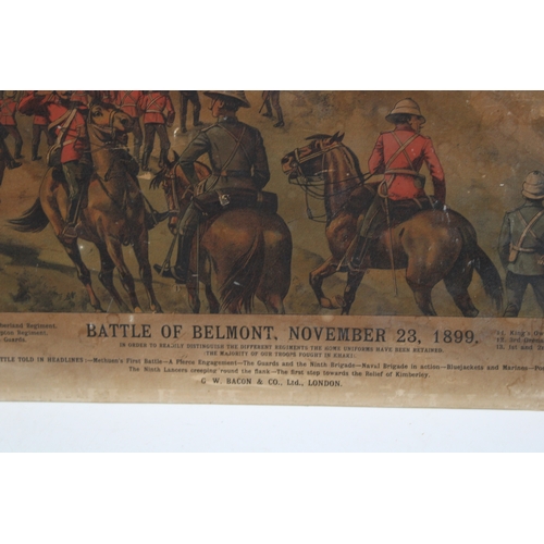 487 - Battle of Belmont, November 23, 1889 unframed print on card by Bacon's from their series of Battle P... 