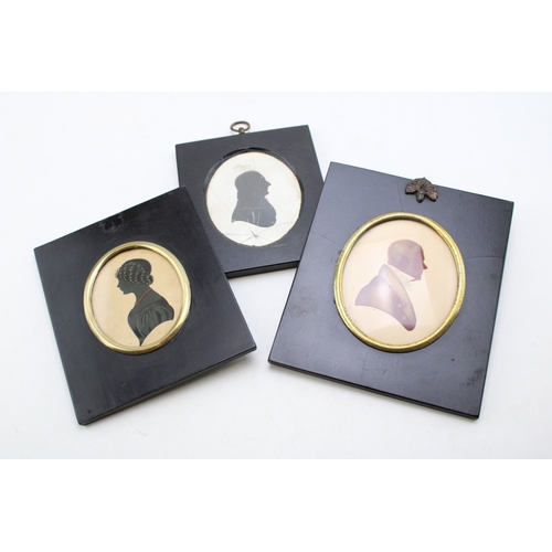 520 - Three 19th Century Portrait Miniatures one inscribed Sir Andrew Corbet Bar Dated 1825