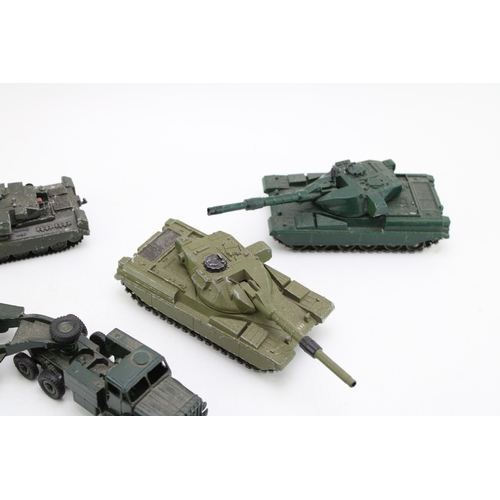 540A - A collection of die-cast model military vehicles, to include Dinky Cheiftain tank, Corgi Toys Saladi... 