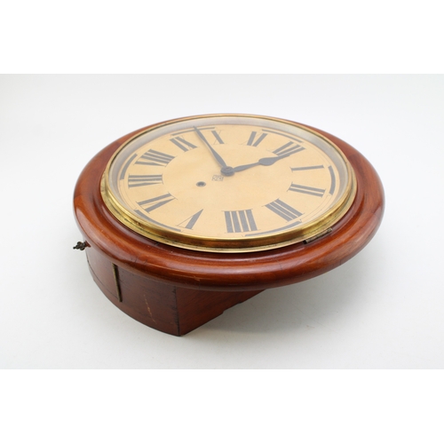 574 - An Early c20th Century Railway or School Clock by Ansonia Clock Co New York