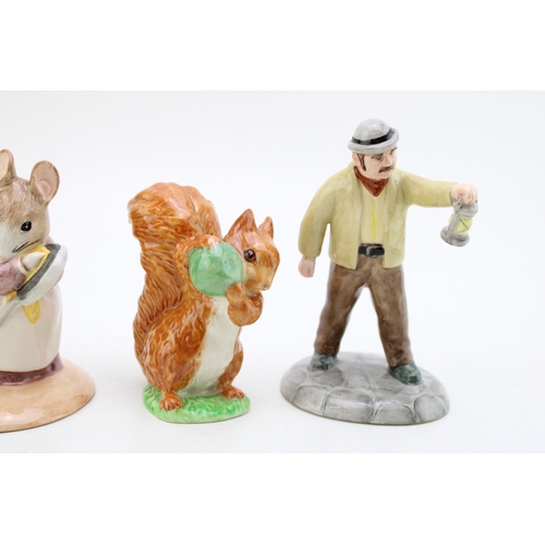 71 - Beswick Beatrix Potter to include a Flopsy and Benjamin Bunny tableau, Hunca Munca, Squirrel Nutkin ... 