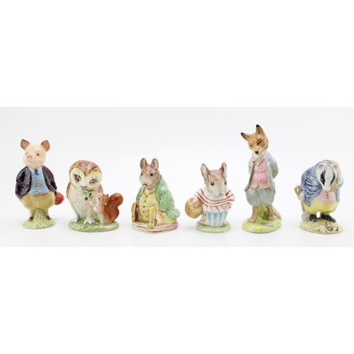 76 - Beswick Beatrix Potter figures, all with gold backstamps, to include Pigling Bland, Old Mr Brown, Sa... 