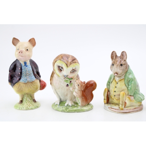 76 - Beswick Beatrix Potter figures, all with gold backstamps, to include Pigling Bland, Old Mr Brown, Sa... 