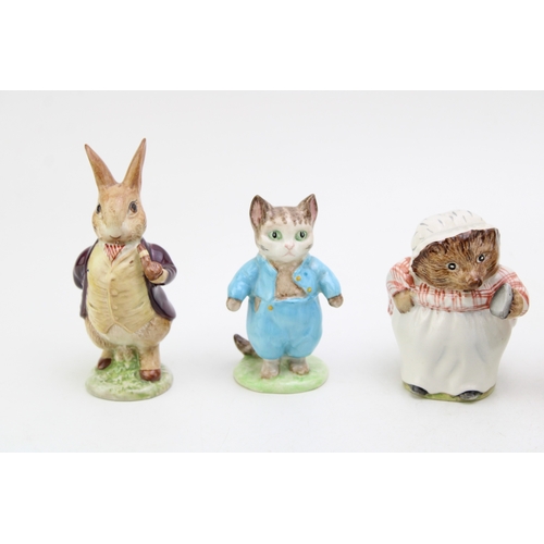 77 - Beswick Beatrix Potter figures, all with gold backstamps, to include Mr Benjamin Bunny, Tom Kitten, ... 