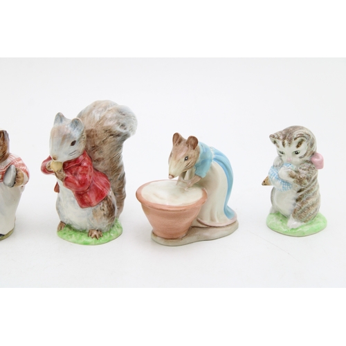 77 - Beswick Beatrix Potter figures, all with gold backstamps, to include Mr Benjamin Bunny, Tom Kitten, ... 