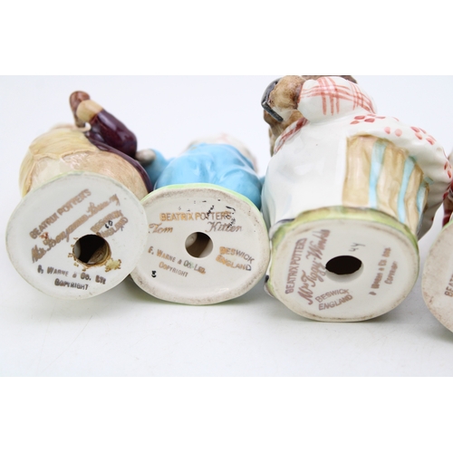 77 - Beswick Beatrix Potter figures, all with gold backstamps, to include Mr Benjamin Bunny, Tom Kitten, ... 