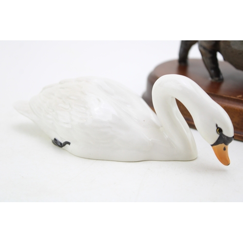 80 - Beswick Swan 1685 with a Vietnamese pot bellied pig (2).