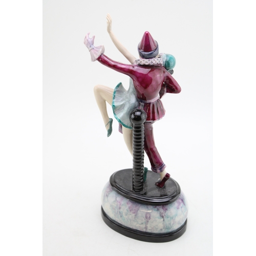 9 - Peggy Davies figural group 'Harlequin and Columbine’, 34cm tall.
