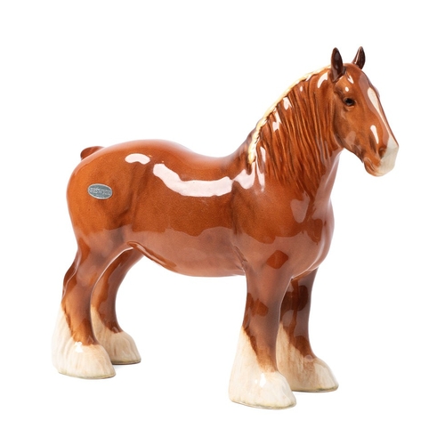 Beswick Chestnut 818 Shire, by painter 95.