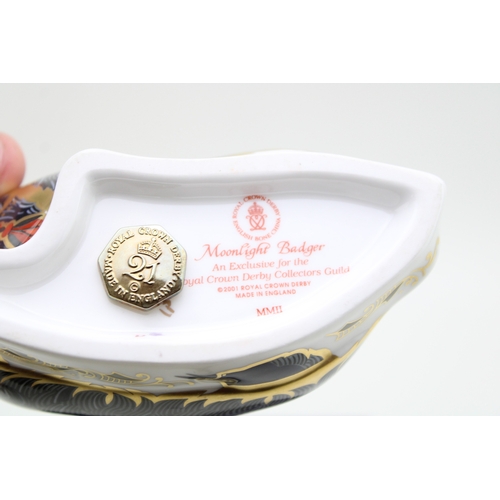 224 - A Royal Crown Derby paperweight, Moonlight Badger, produced exclusively for the Royal Crown Derby Co... 