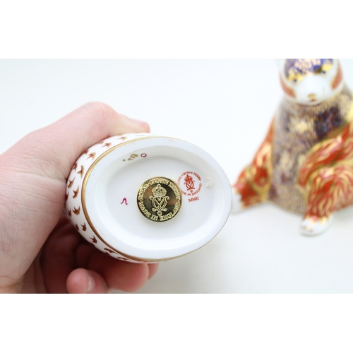 233 - A Royal Crown Derby paperweight, Koala and Baby from the Australian Collection, 11cm high, gold stop... 