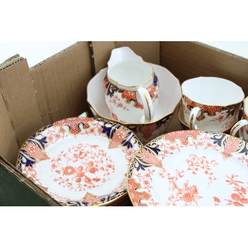 242 - Royal Crown Derby 'Imari pattern' 2712 tea ware to include eight trios, two sandwich / cake plates, ... 