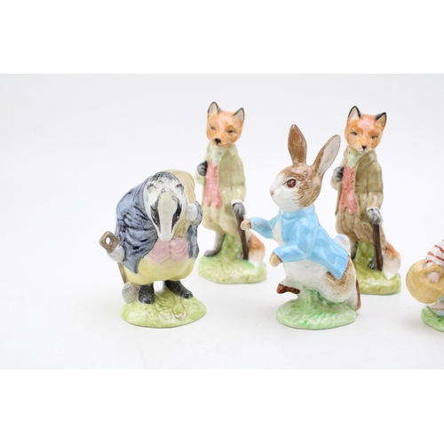 244 - Beswick Beatrix Potter figures, four with gold backstamps, to include Tommy Brock, Peter Rabbit, App... 