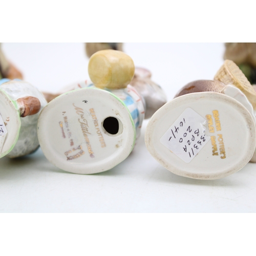 244 - Beswick Beatrix Potter figures, four with gold backstamps, to include Tommy Brock, Peter Rabbit, App... 