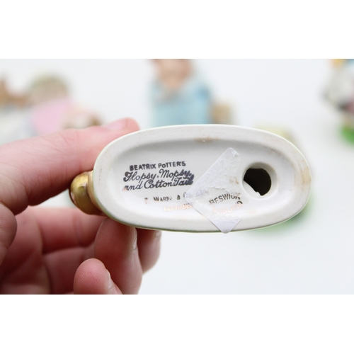 245 - Beswick Beatrix Potter figures, all with gold backstamps, to include Mr Jeremy Fisher, Hunca Munca, ... 
