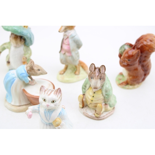 248 - Beswick Beatrix Potter figures, all with gold backstamps, to include Squirrel Nutkin, Foxy Whiskered... 