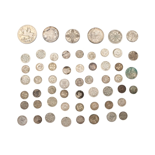 14 - Good selection of pre 1946 UK .500 / 50% silver UK coins, 177g.