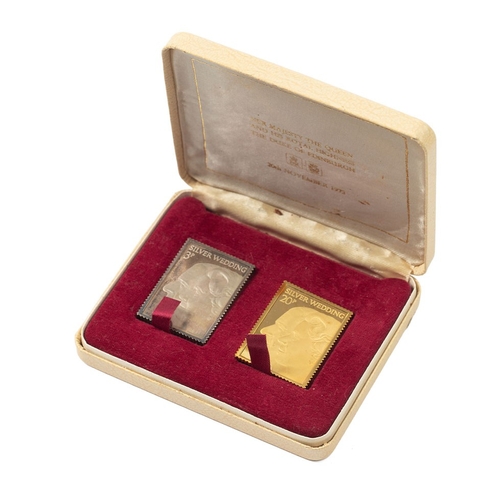 17 - 22ct gold medallion together with a similar silver item, in original case and certicicate.  Both ful... 