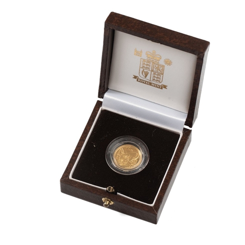 19 - £10 Britannia fine /24ct/ .999 gold proof coin 2003, Royal Mint limited edition. 3.41 g. In capsule,... 