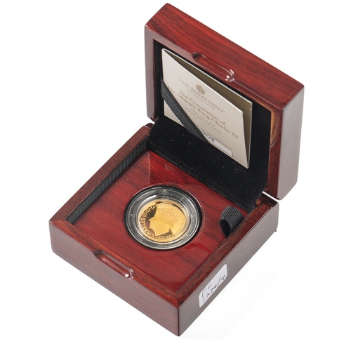 24 - Gold proof .999 / fine / 24ct gold quarter ounce coin, 7.8g. Royal Mint imited edition 703/ 1250.  C... 
