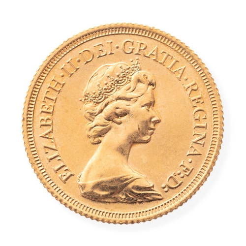 41 - 22ct gold FULL sovereign, 1980, Gillick.