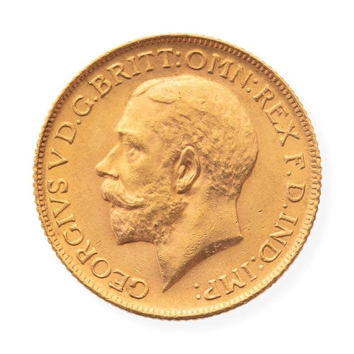 42 - 22ct gold FULL sovereign, 1913, George V.