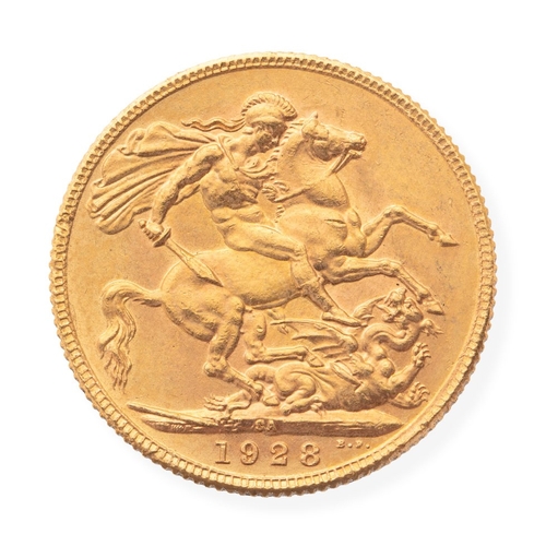 46 - 22ct gold FULL sovereign, 1928, George V.