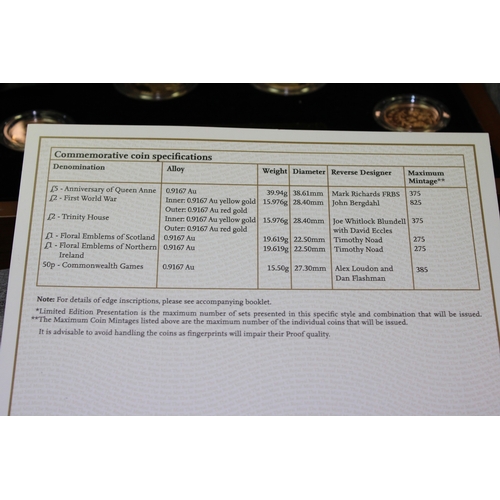 1 - The Royal Mint 2014 Gold Proof United Kingdom Coin Set, limited edition of only 75 produced, 126.63g... 